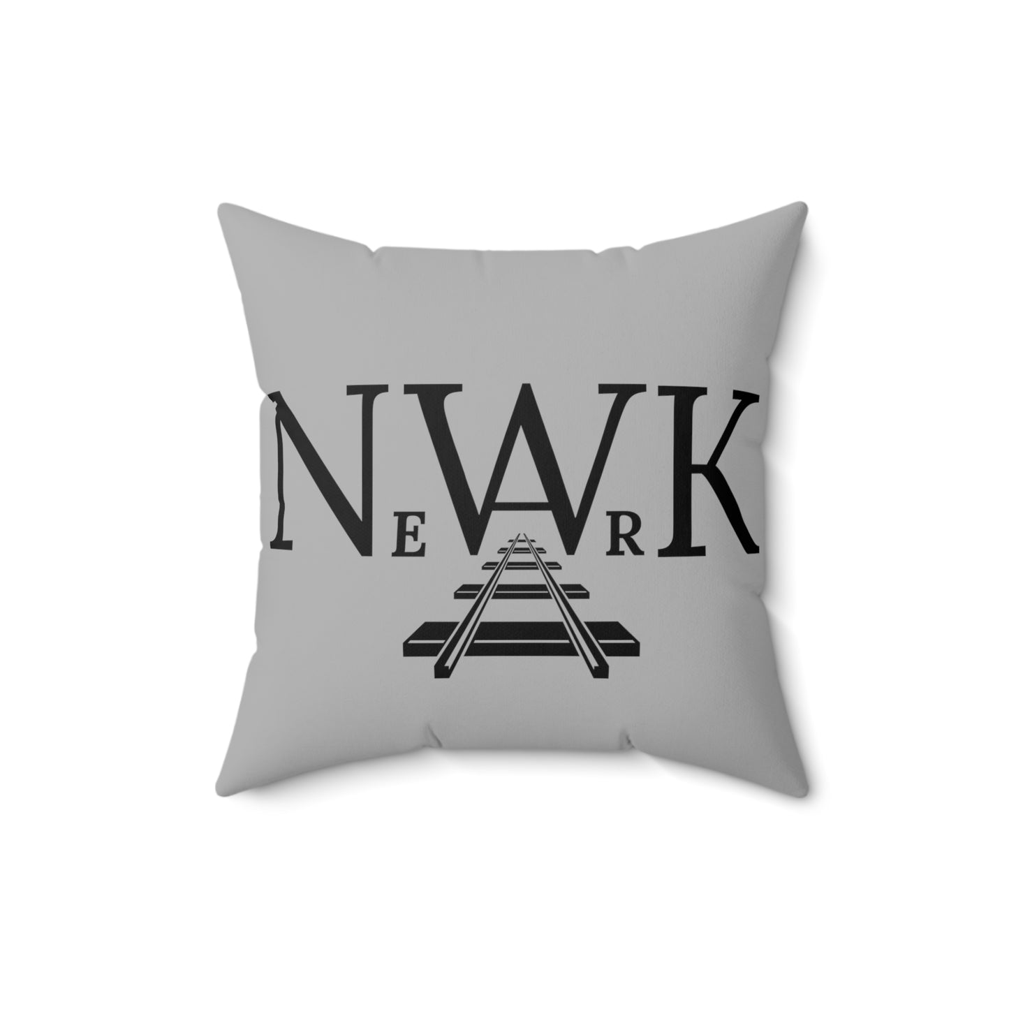 Newark Railroad - Grey Pillow