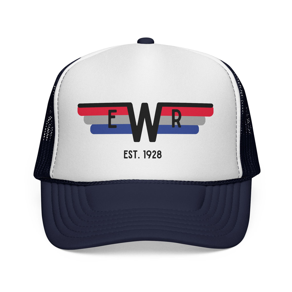 Retro Winged EWR Trucker Hat — Vintage Airline-Inspired Cap (Est. 1928)