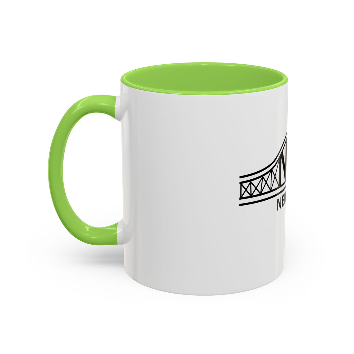 New Jersey Bridge Mug — 11oz & 15oz Color Accent Coffee Cup