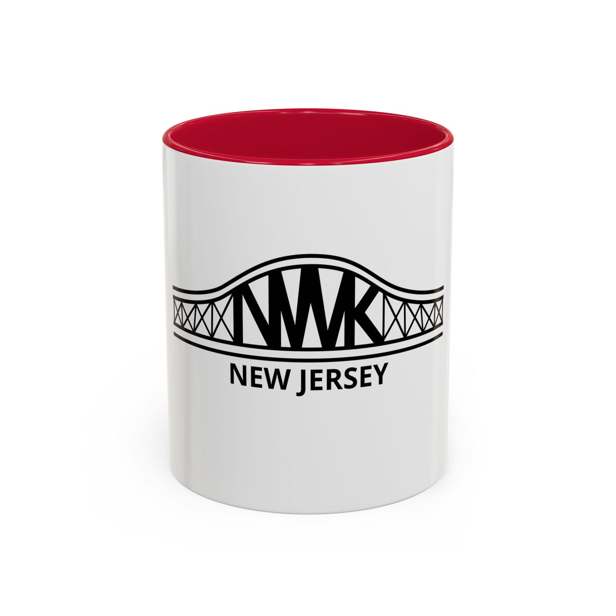New Jersey Bridge Mug — 11oz & 15oz Color Accent Coffee Cup