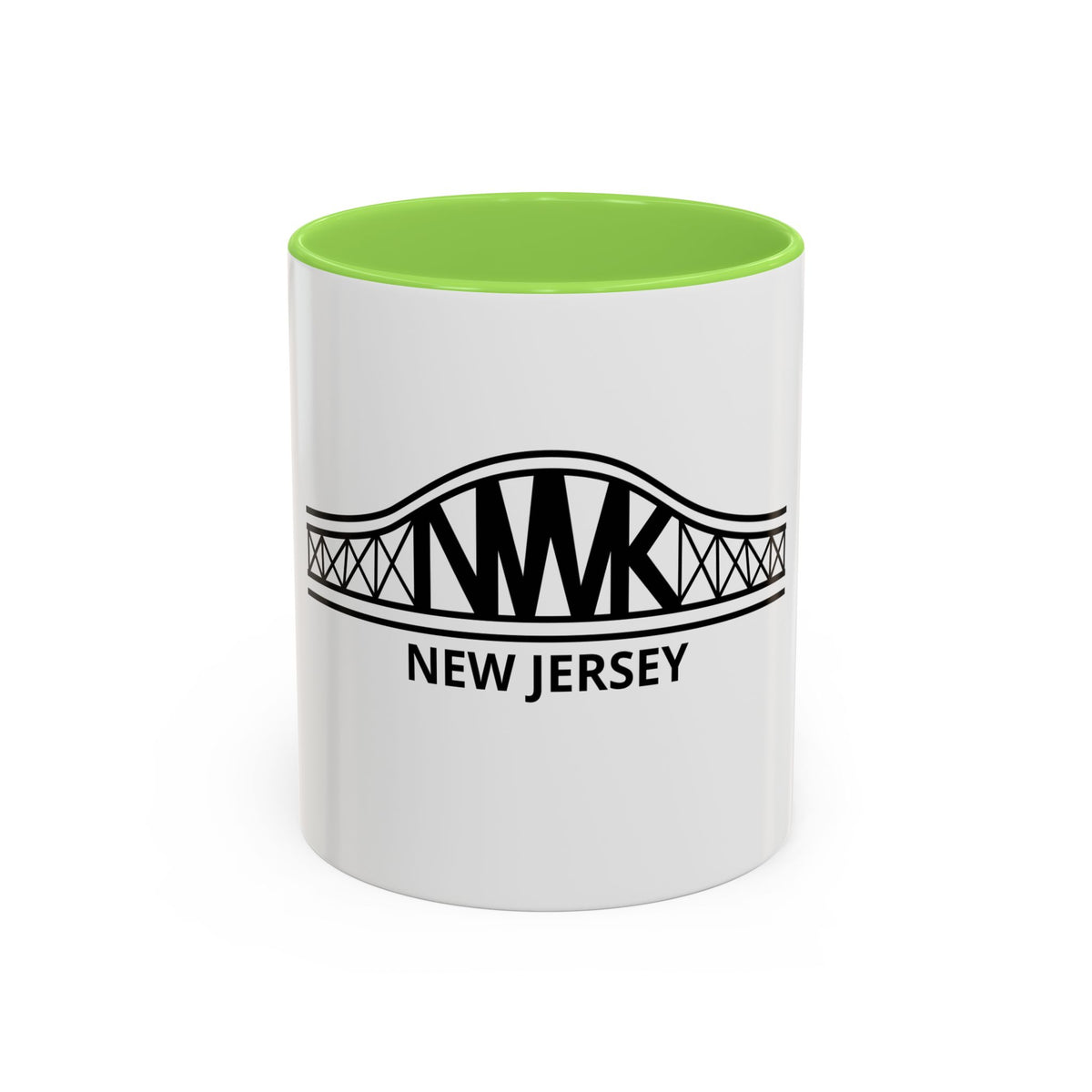 New Jersey Bridge Mug — 11oz & 15oz Color Accent Coffee Cup