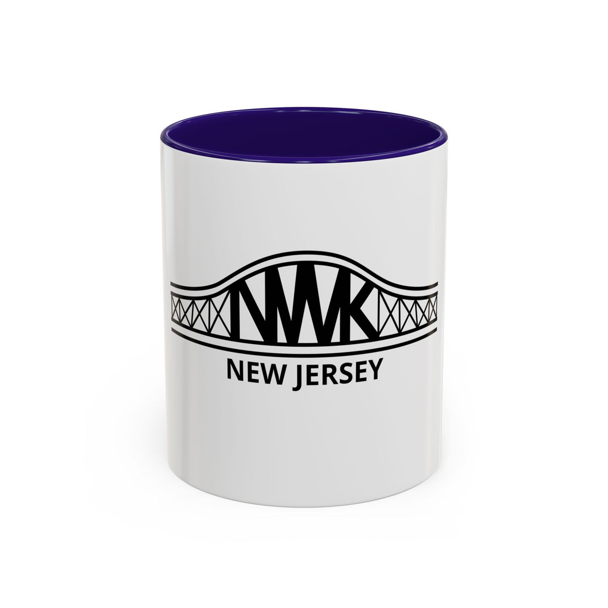 New Jersey Bridge Mug — 11oz & 15oz Color Accent Coffee Cup