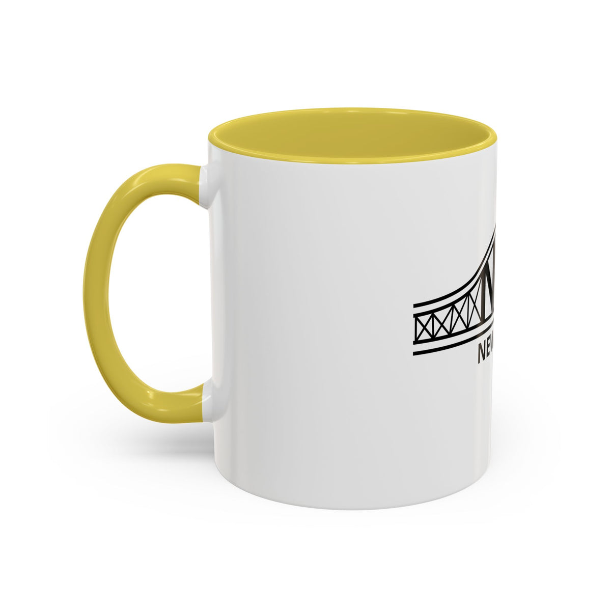 New Jersey Bridge Mug — 11oz & 15oz Color Accent Coffee Cup