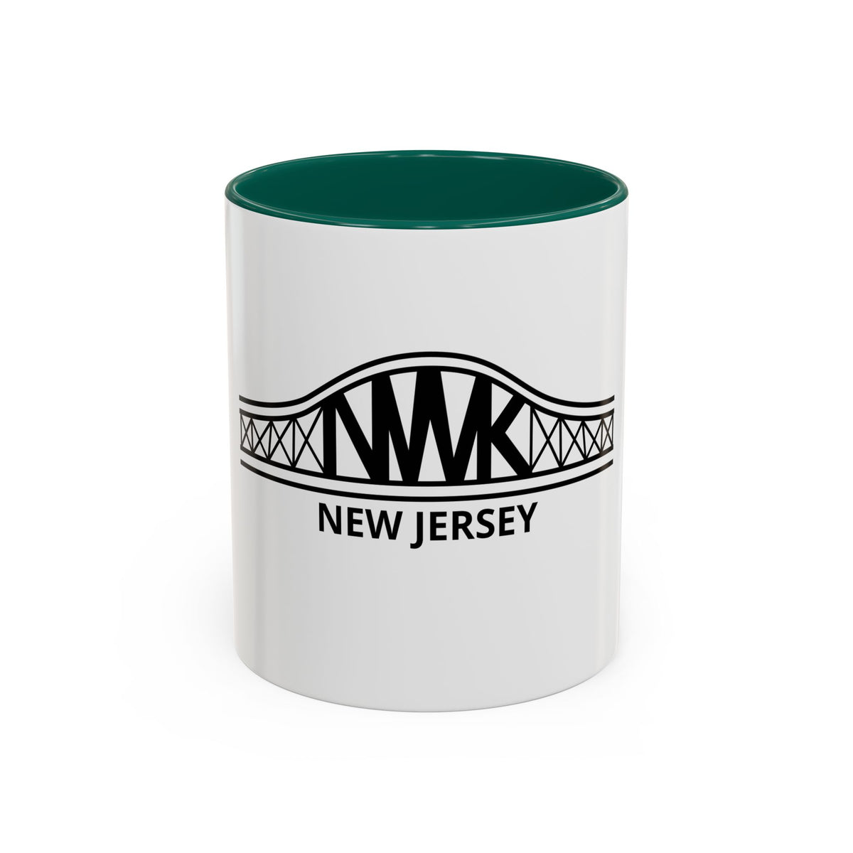 New Jersey Bridge Mug — 11oz & 15oz Color Accent Coffee Cup