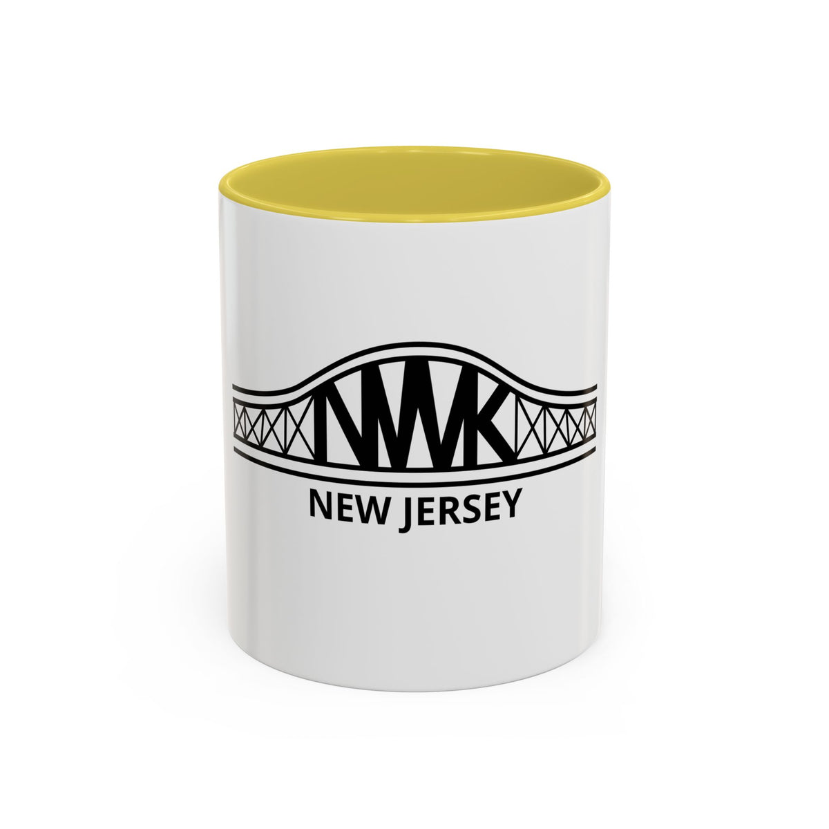 New Jersey Bridge Mug — 11oz & 15oz Color Accent Coffee Cup