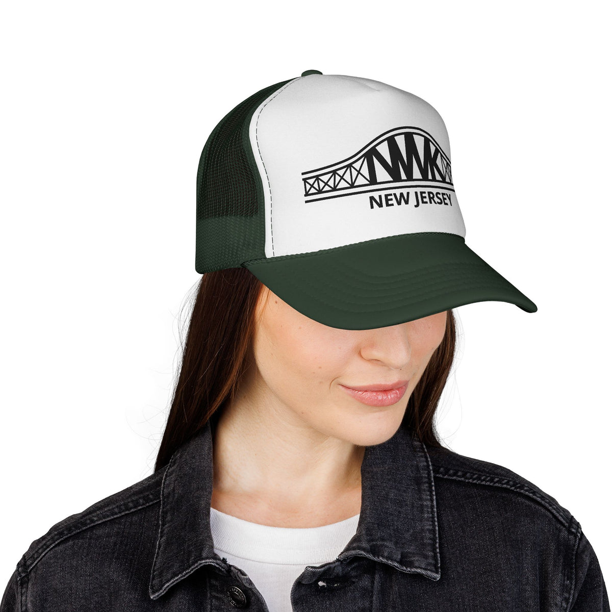 New Jersey Bridge Trucker Cap — Vintage State Landmark Hat