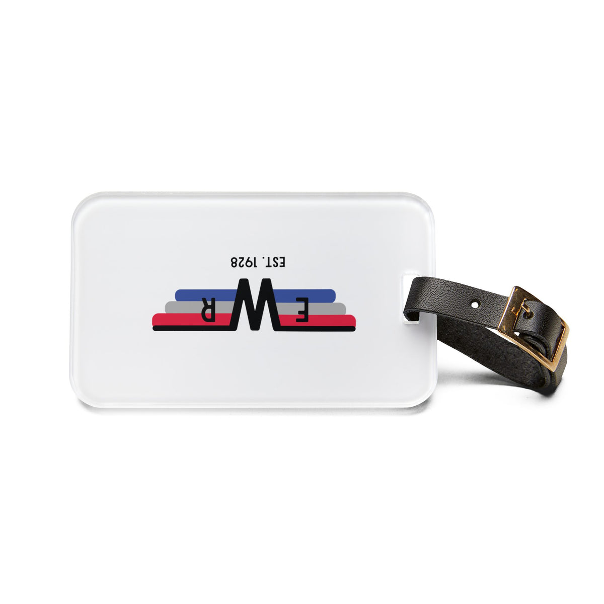 EWR Airport Vintage Stripe Luggage Tag — EST. 1928 Travel ID
