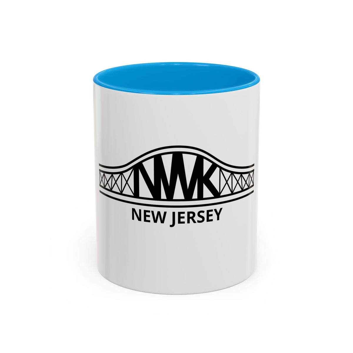 New Jersey Bridge Mug — 11oz & 15oz Color Accent Coffee Cup