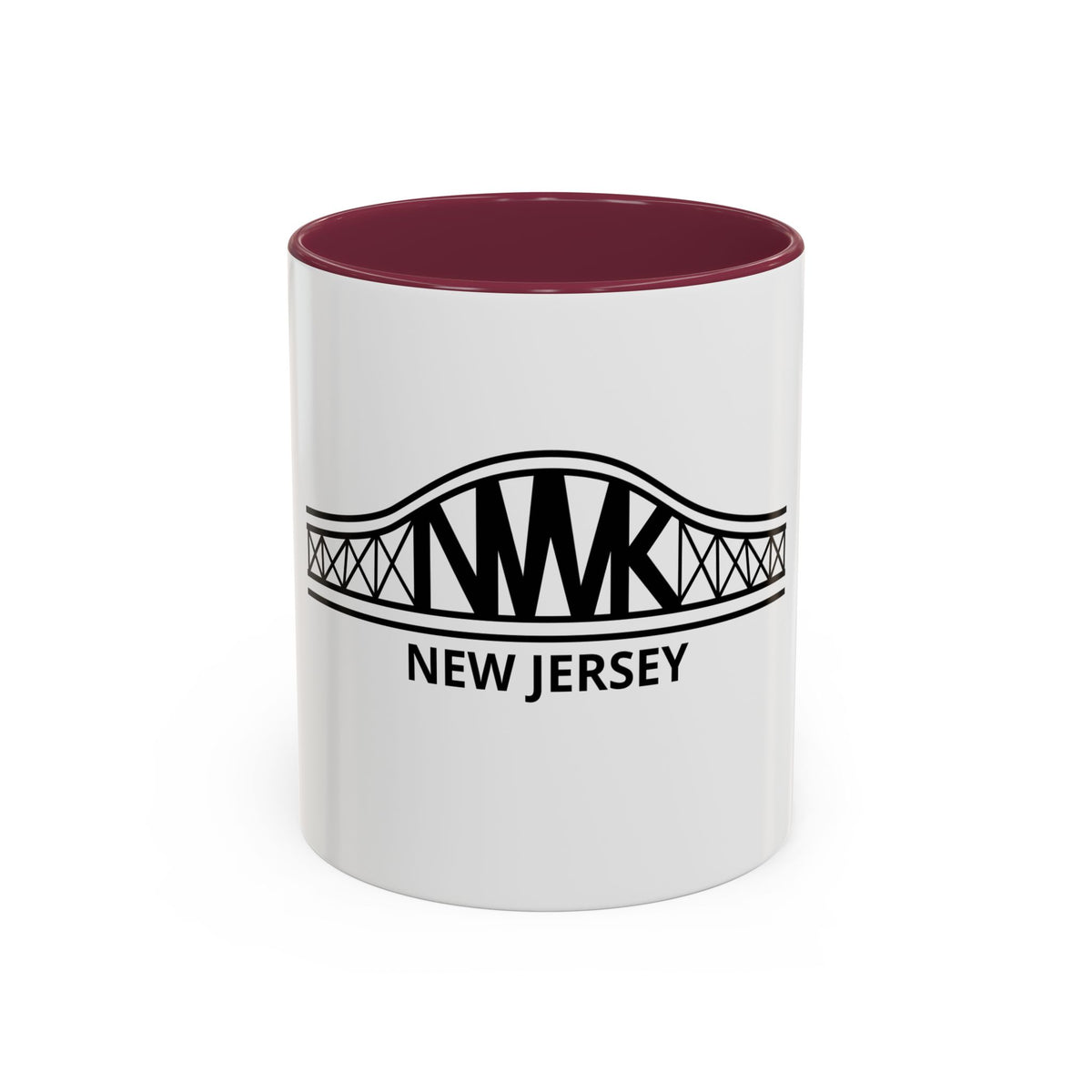 New Jersey Bridge Mug — 11oz & 15oz Color Accent Coffee Cup