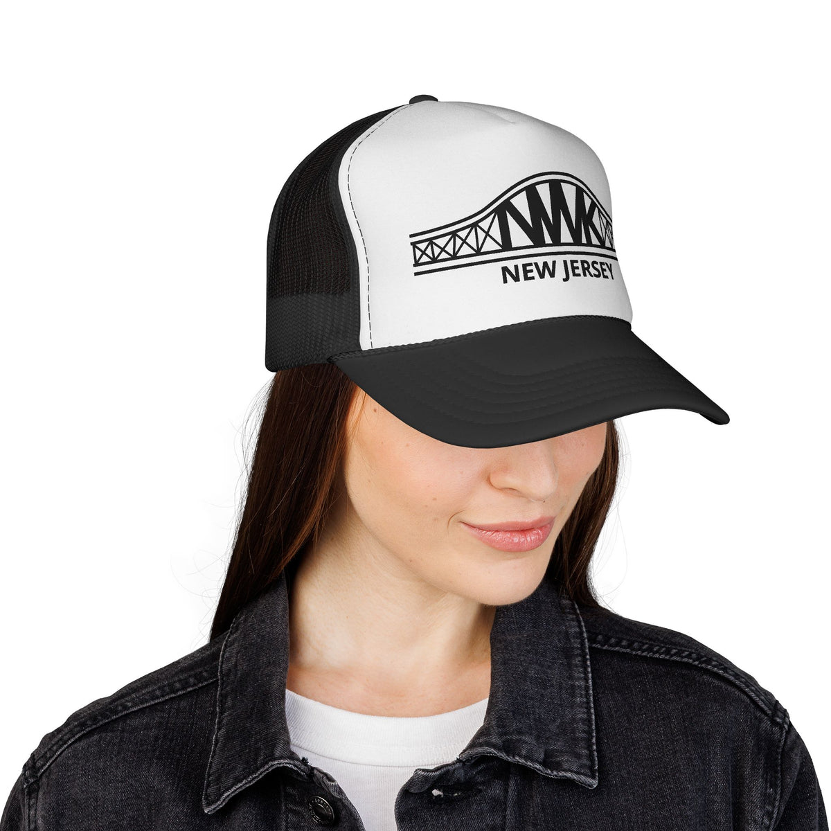 New Jersey Bridge Trucker Cap — Vintage State Landmark Hat