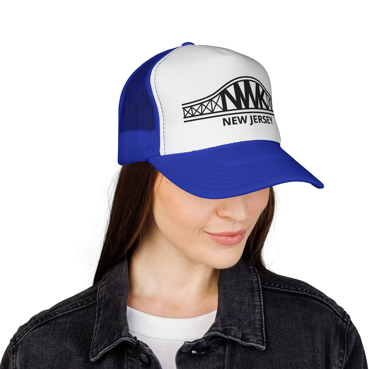 New Jersey Bridge Trucker Cap — Vintage State Landmark Hat