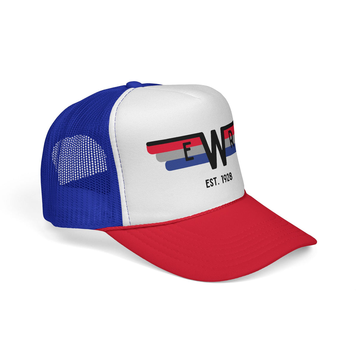 Retro Winged EWR Trucker Hat — Vintage Airline-Inspired Cap (Est. 1928)
