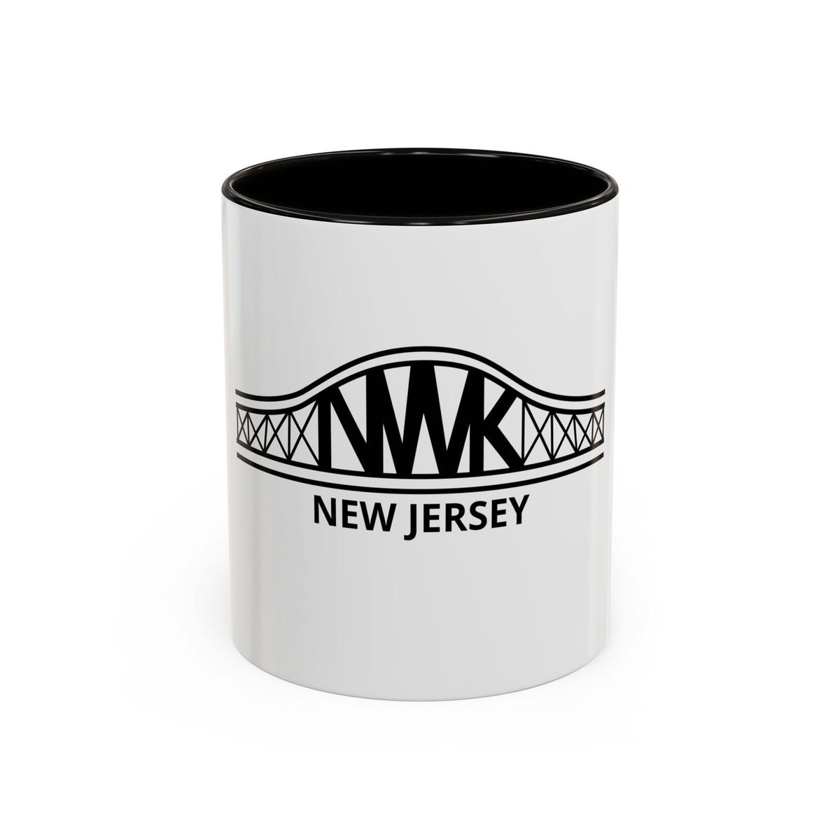 New Jersey Bridge Mug — 11oz & 15oz Color Accent Coffee Cup
