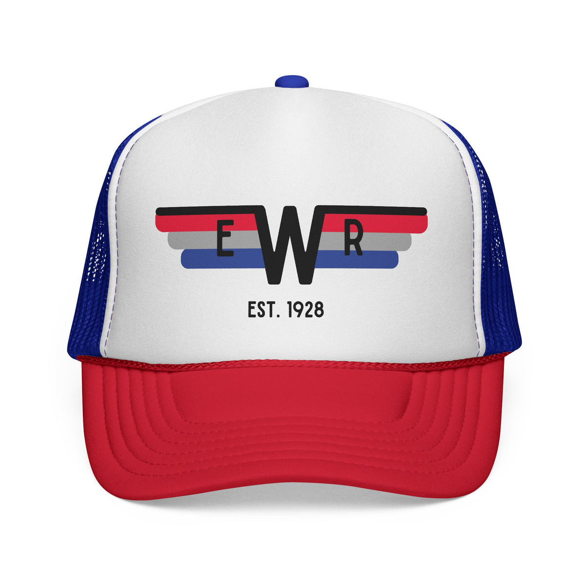 Retro Winged EWR Trucker Hat — Vintage Airline-Inspired Cap (Est. 1928)