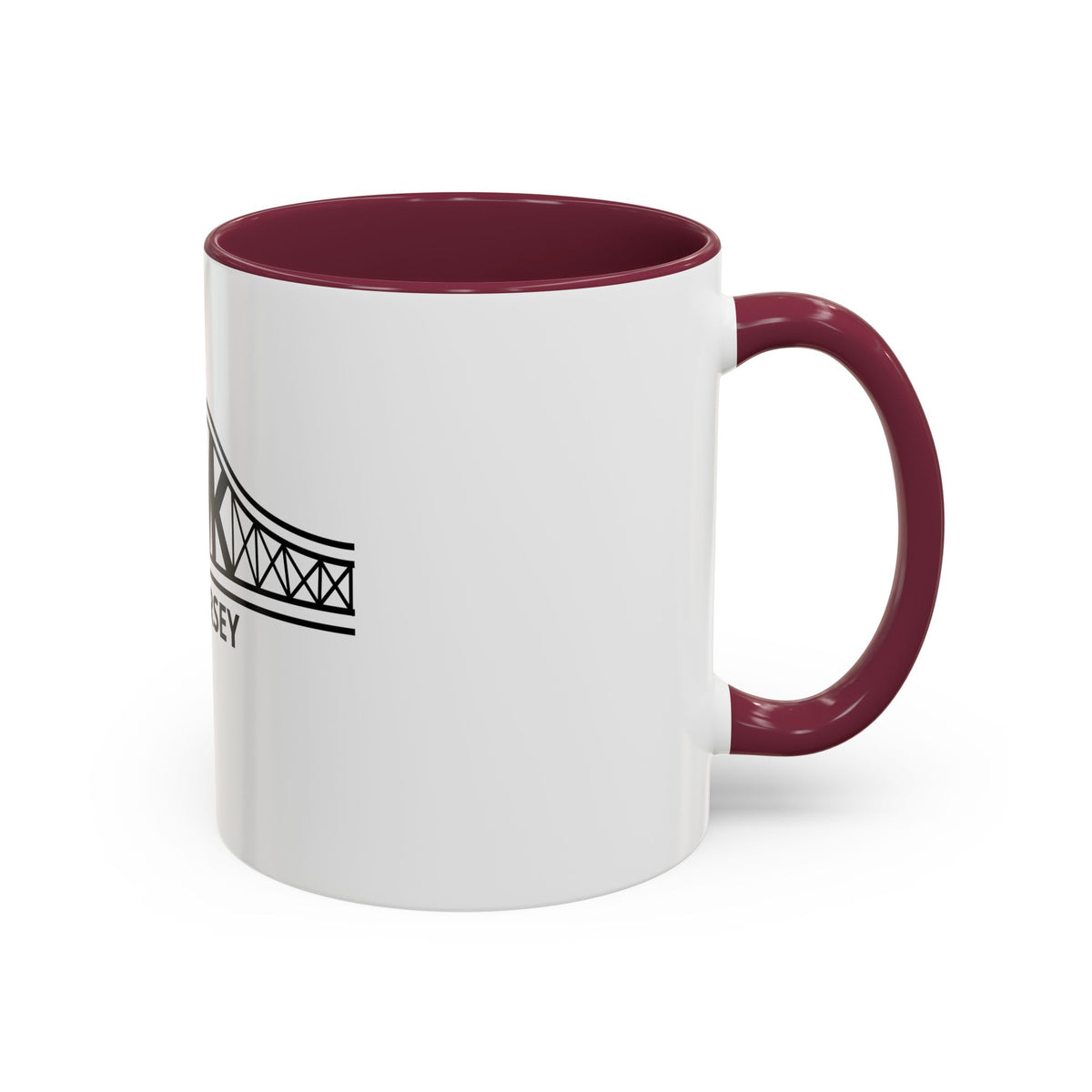 New Jersey Bridge Mug — 11oz & 15oz Color Accent Coffee Cup