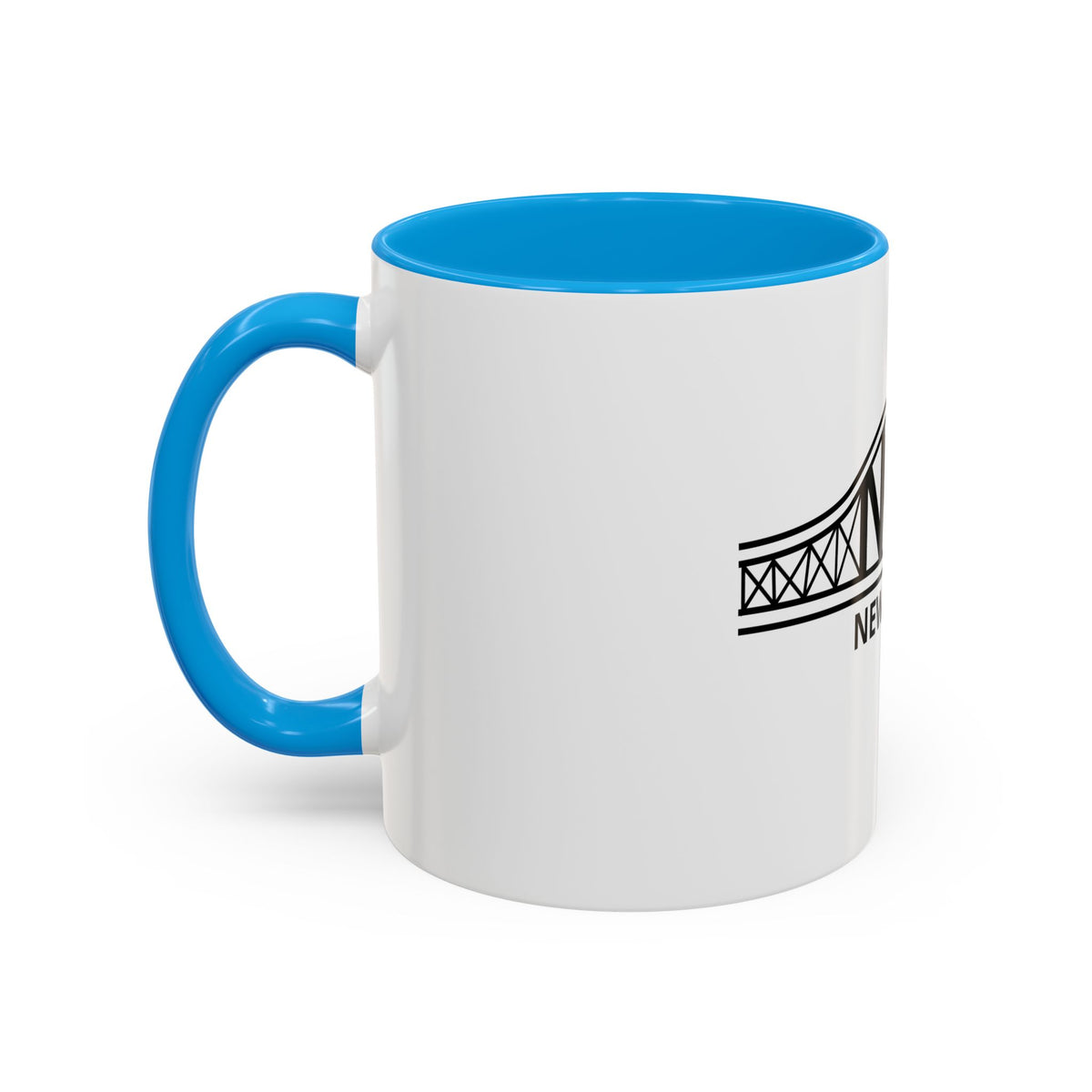 New Jersey Bridge Mug — 11oz & 15oz Color Accent Coffee Cup