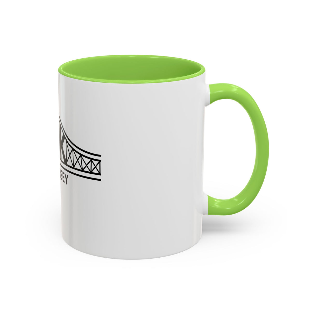 New Jersey Bridge Mug — 11oz & 15oz Color Accent Coffee Cup